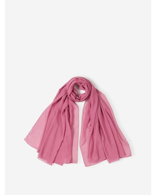 Santa Eulalia Pink Plain Silk Scarf