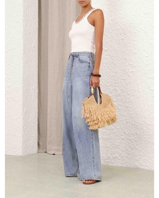 Zimmermann Blue Illuminate Jeans Mit Weitem Bein