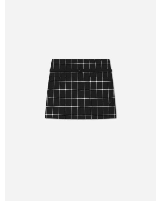 Courreges Black Plaid Mini Skirt