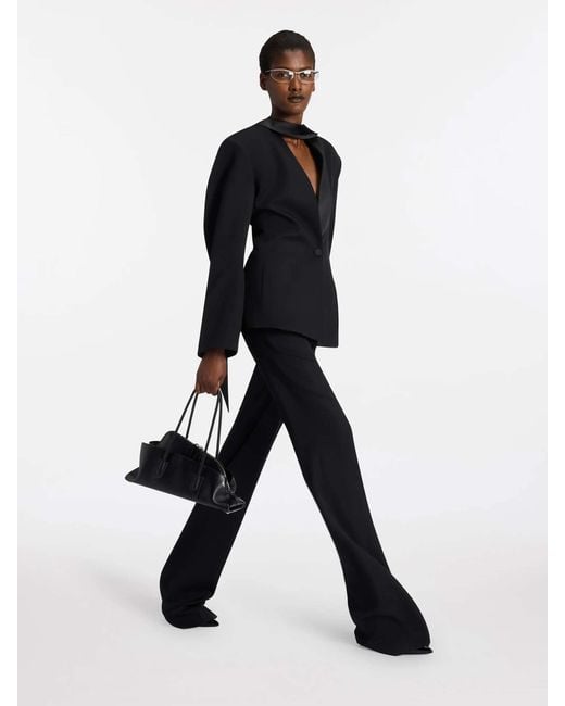 The Attico Black Wool Dressy Trousers