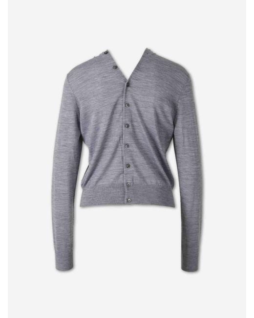 Alexander Wang Blue Fine Wool Cardigan