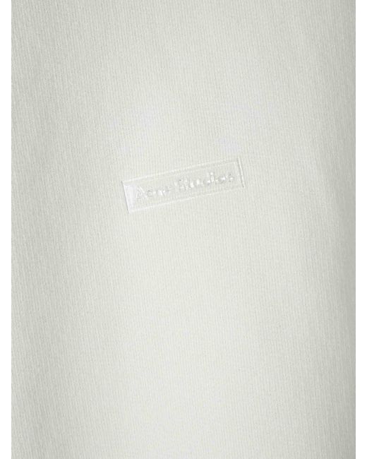 Acne White Hooded Sweatshirt for men