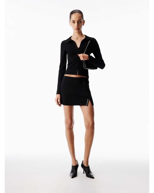 Alexander Wang Blue Fine Jersey With Polo Collar