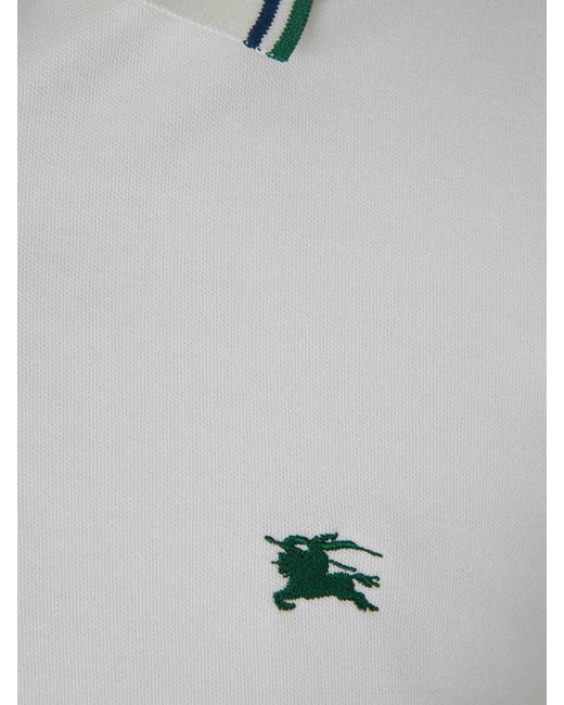 Burberry White Polo Logo for men