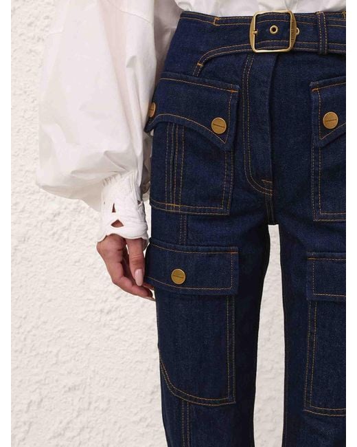 Zimmermann Blue Flared Jeans With Pockets