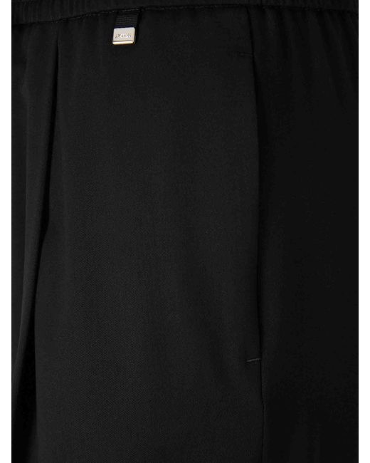 Herno Black Wool Technical Trousers
