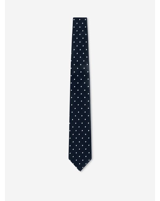 Tom Ford Blue Silk Polka Dot Tie for men