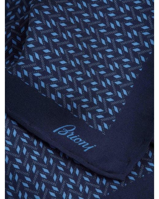 Brioni Blue Silk Pouch for men