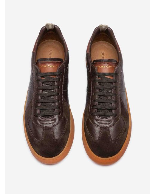 Officine Creative Brown Leather Sport Shoes for men