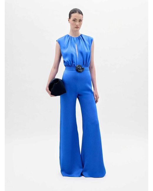Silvia Tcherassi Blue Noel Long Jumpsuit
