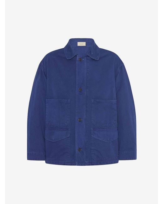 The Row Blue Josha Cotton Jacket