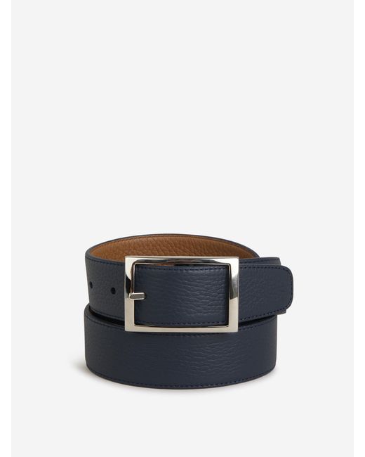 Santa Eulalia Blue Taurillon Belt for men