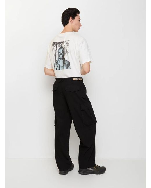 Burberry Black Cotton Cargo Trousers for men