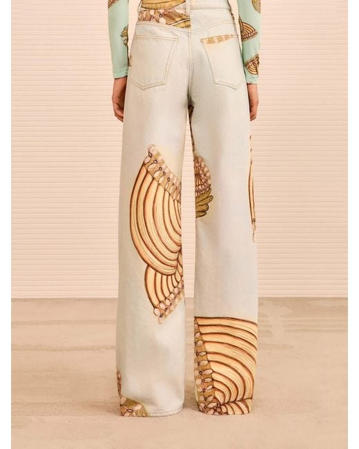 Ulla Johnson Natural Jeans Rectos Mid Rise