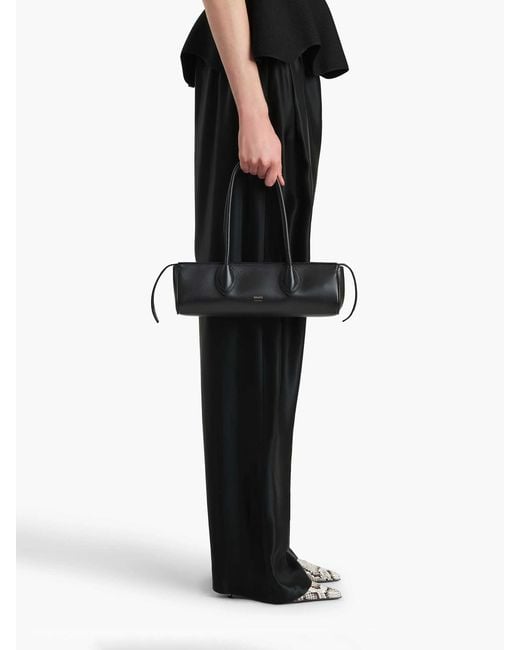Khaite Black Rectangular Leather Bag