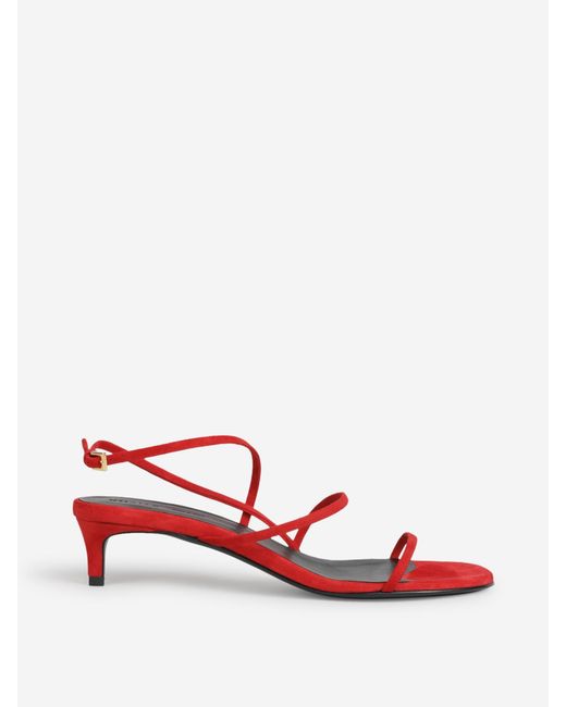 Khaite Red Loop Kitten Sandals