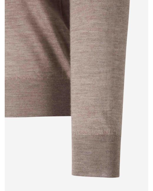 Santa Eulalia Natural Cashmere V-Neck Sweater for men