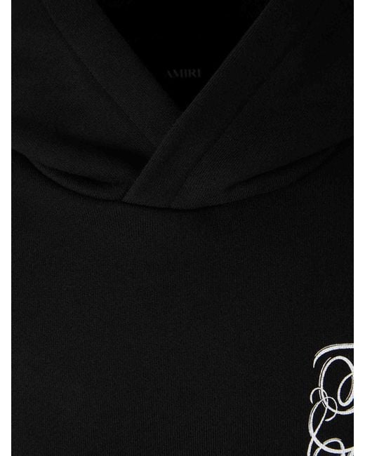 Sudadera Capucha Logo Amiri de hombre de color Black