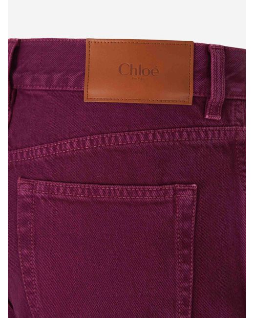 Jeans Slim Chloé de color Purple