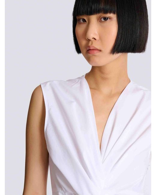 Balmain White Top Draped
