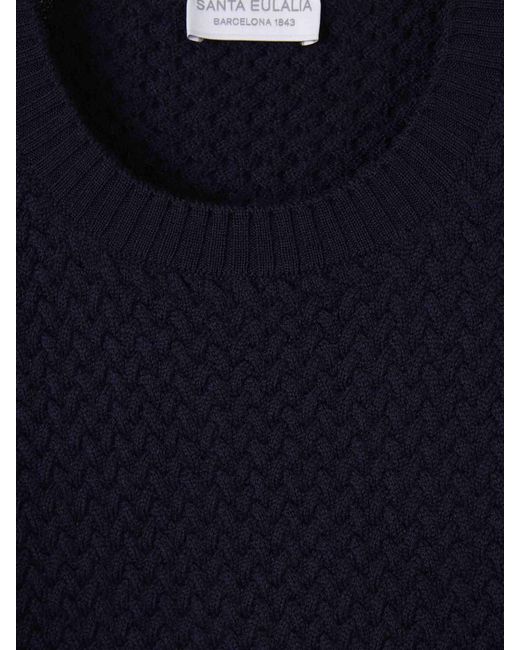 Jersey Efecto Trenzado Santa Eulalia de hombre de color Blue