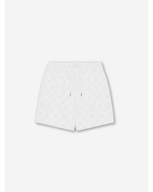 Casablanca White Floral Trim Classic Shorts for men
