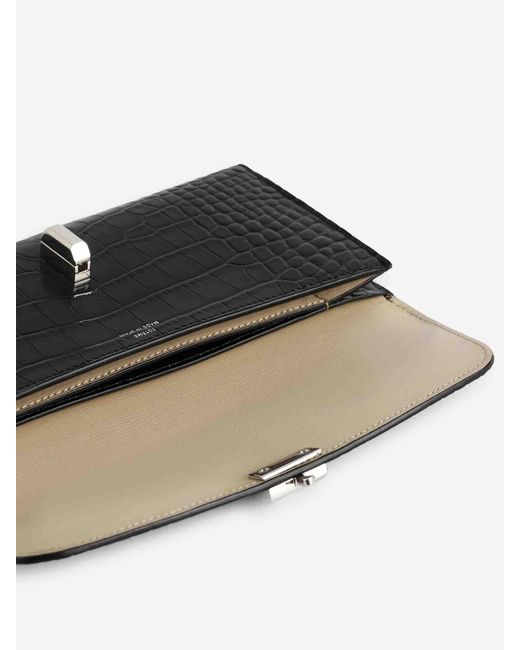 Totême  White T-Lock Crocodile Wallet