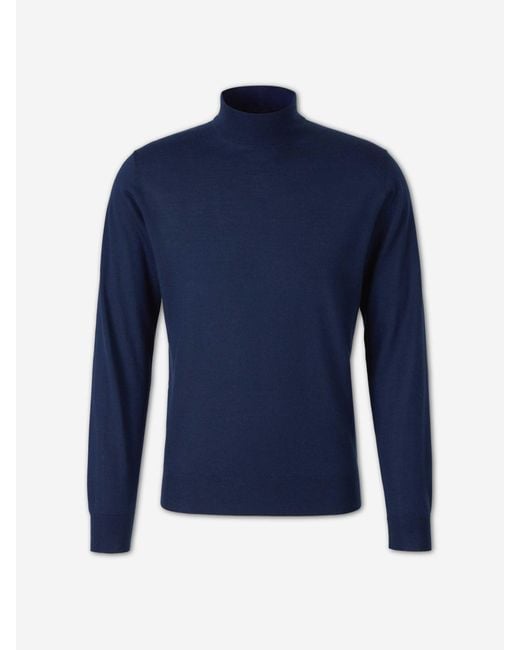 Santa Eulalia Blue Thin Turtleneck Sweater for men