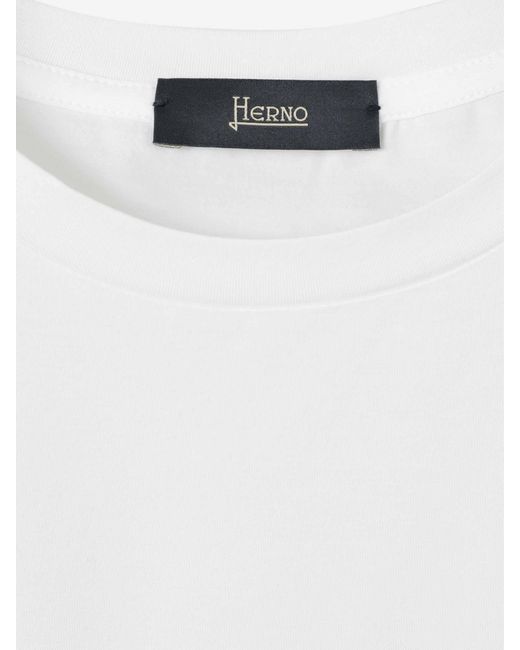 Herno White Thin Elastic T-Shirt for men