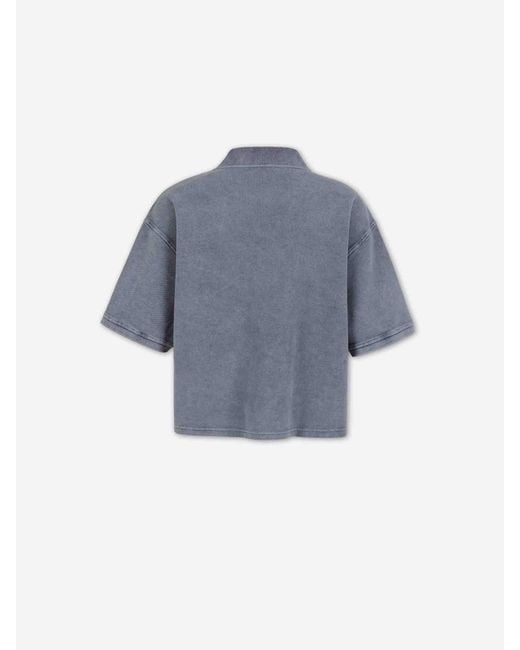 Alexander Wang Blue Polo Cropped