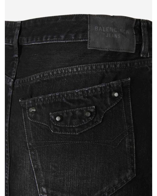 Balenciaga Black Minidenim Skirt