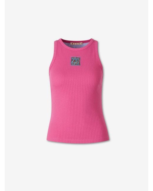 Top Logo Frame Marni de color Pink