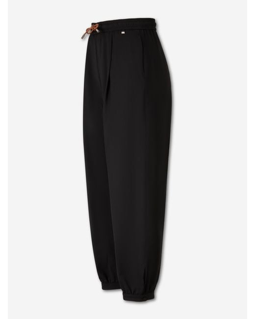 Herno Black Wool Technical Trousers