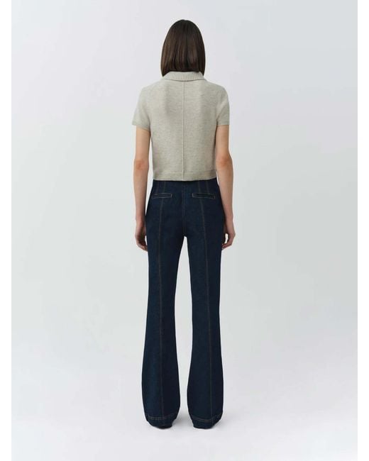 Jonathan Simkhai White Cashmere Knit Polo Shirt