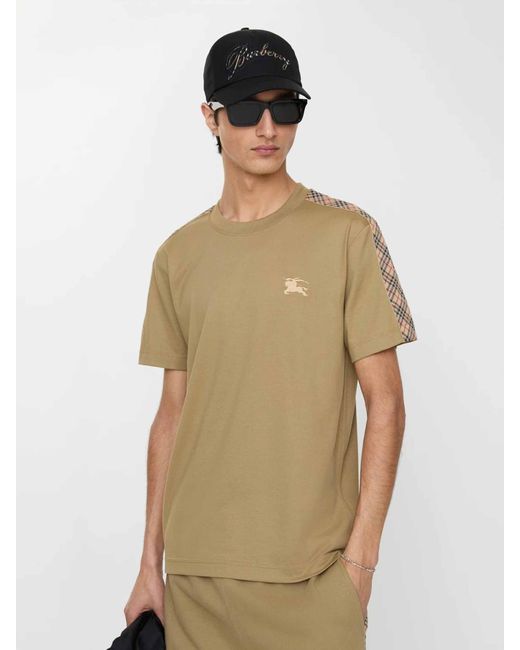 Burberry Natural Round Neck T-Shirt for men