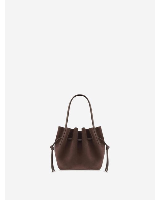 Yuzefi Brown Scallop Mini Tote Bag