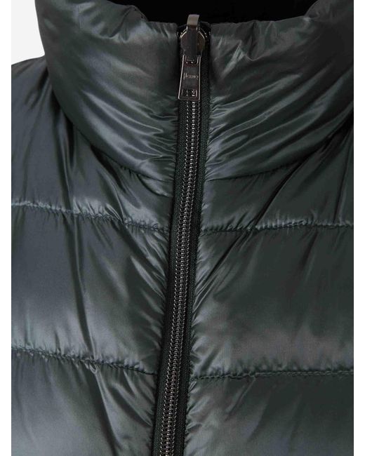 Herno Blue Polyamide Down Vest for men