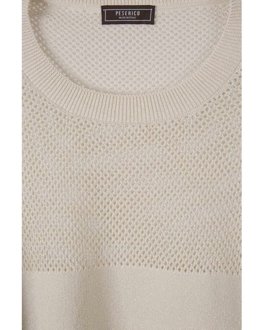 Peserico Natural Openwork Knitted Jersey