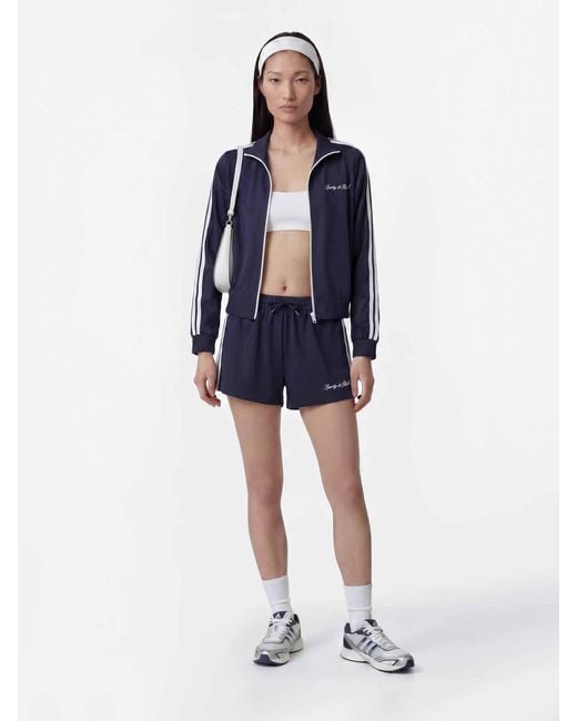 Sporty & Rich Blue Logo Sports Shorts
