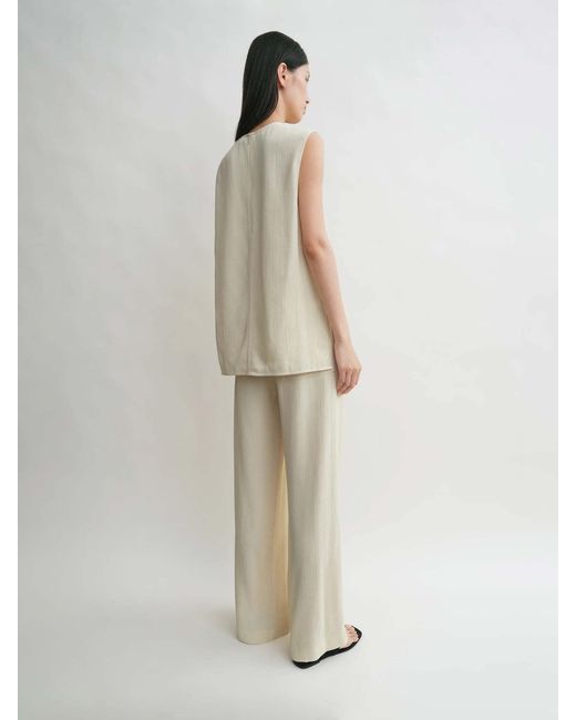 Blusa Rayas Lino Totême de color White