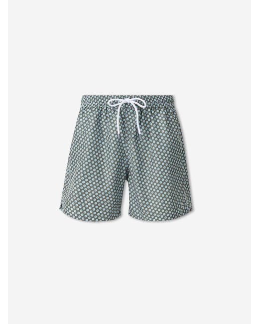 Fedeli Blue Printed Swimsuit for men