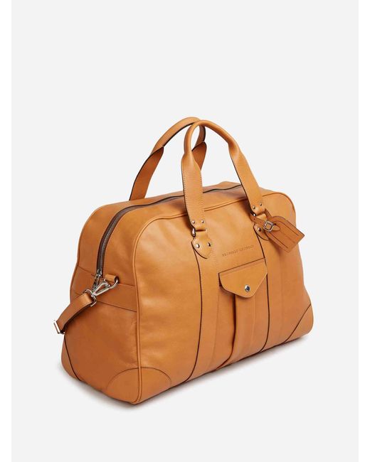 Brunello Cucinelli Brown Leather Travel Bag for men