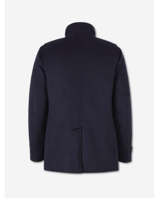 Moorer Blue Long Coat for men