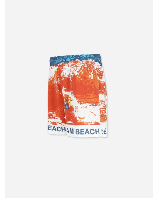 GALLERY DEPT. White Printed Casual Bermuda Shorts for men