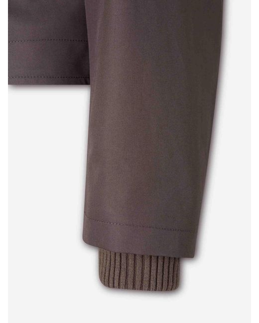 Victoria Beckham Brown Cotton Bomber Jacket