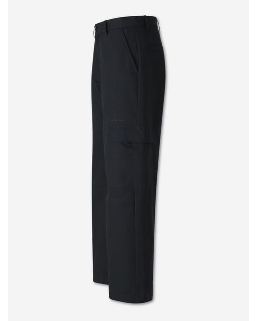 Balenciaga Blue Wide Leg Pants Cargo for men