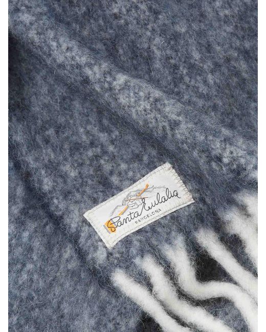 Santa Eulalia Blue Alpaca Scarf for men