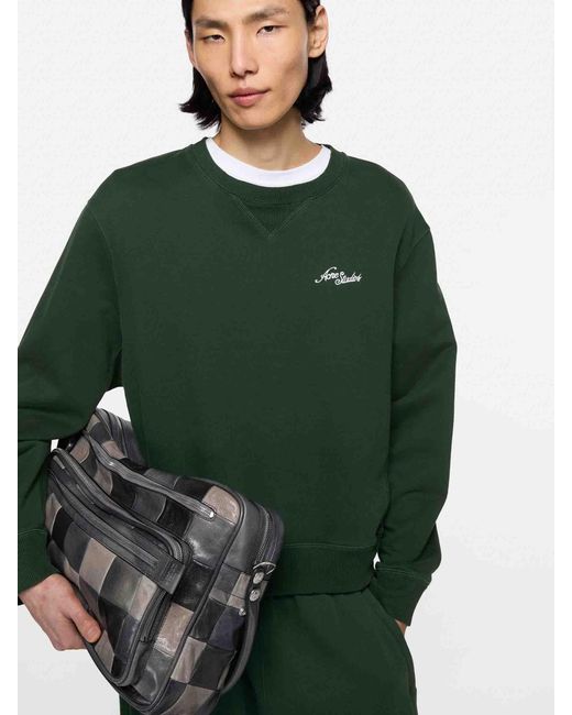 Acne Green Crew Neck Sweatshirt for men