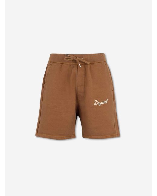 DSquared² Natural Cotton Logo Shorts for men