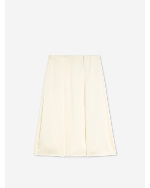 Jil Sander Natural Reverse Pleated Skirt